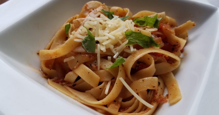 Basil Pasta with Chicken – Italian Drunken Noodles