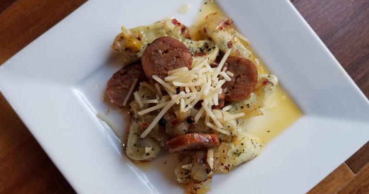 Parmesan and Parsley Gnocchi with Italian Sausage