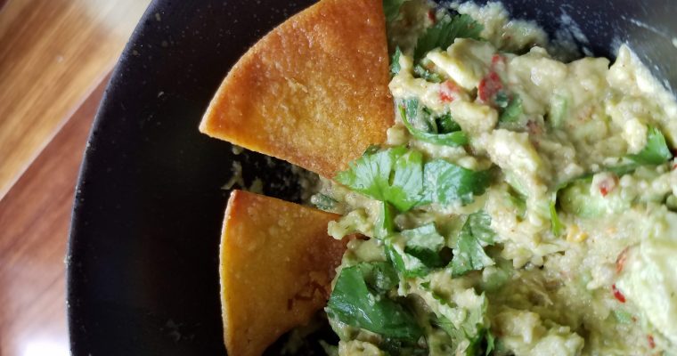 Homemade Guacamole Recipe with Freshly Baked Tortilla Chips