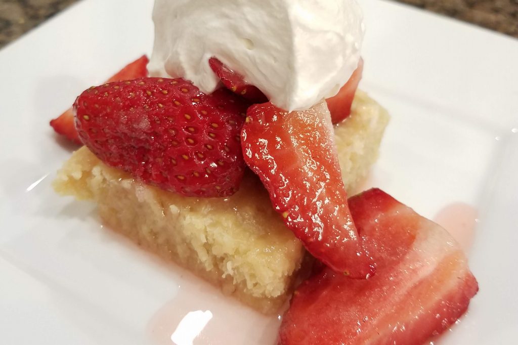 Strawberry shortcake with sourdough Starter discard